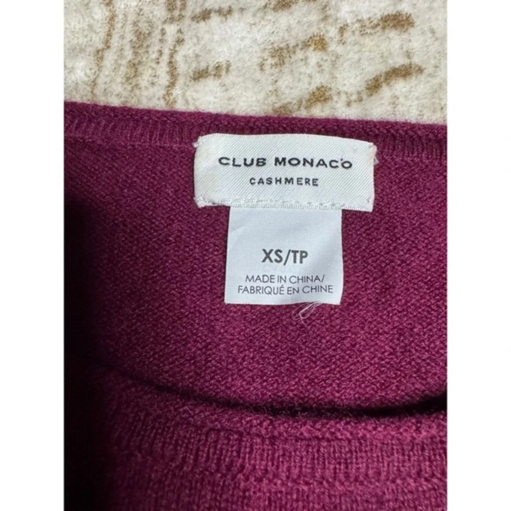 Club Monaco Cashmere Pullover Sweater XS Small Luxury Designer Colorblock - Picture 2 of 6